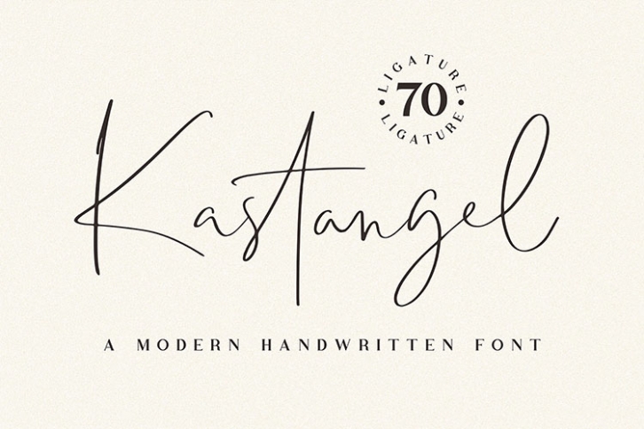 Kastangel - Handwritten script font Font Download