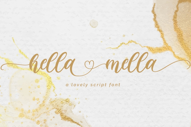 Hella mella - a Lovely Script Font Font Download