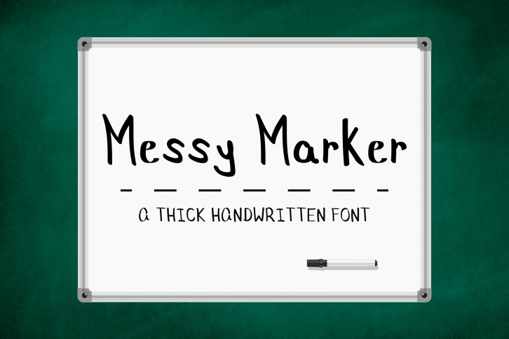 Messy Marker - A Thick Sans Serif Font Font Download