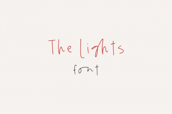 THE LIGHTS Font Download