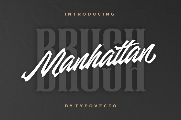Manhattan Brush - Ink Script Font Font Download