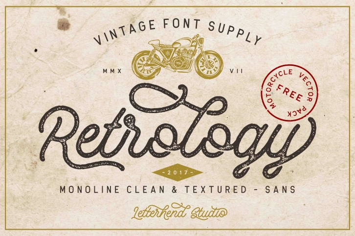 Retrology Monoline & Vector Pack Font Download