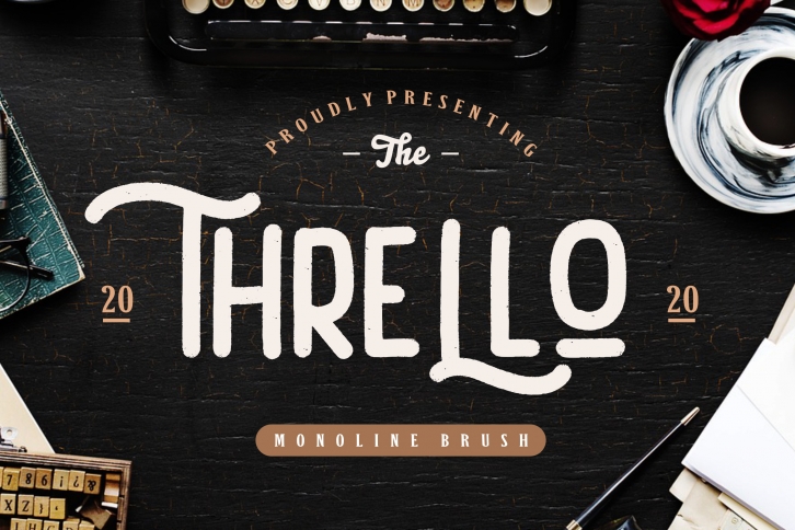 Thrello Monoline Brush Font Download