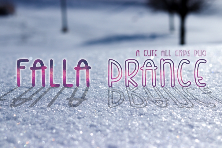 Falla Prance | A cute all caps duo font| Monoline Font Font Download