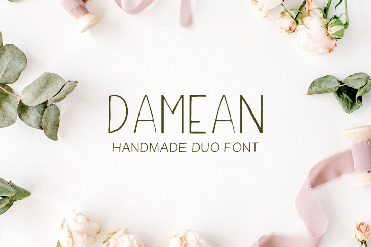 Damean Handmade Duo Font Font Download