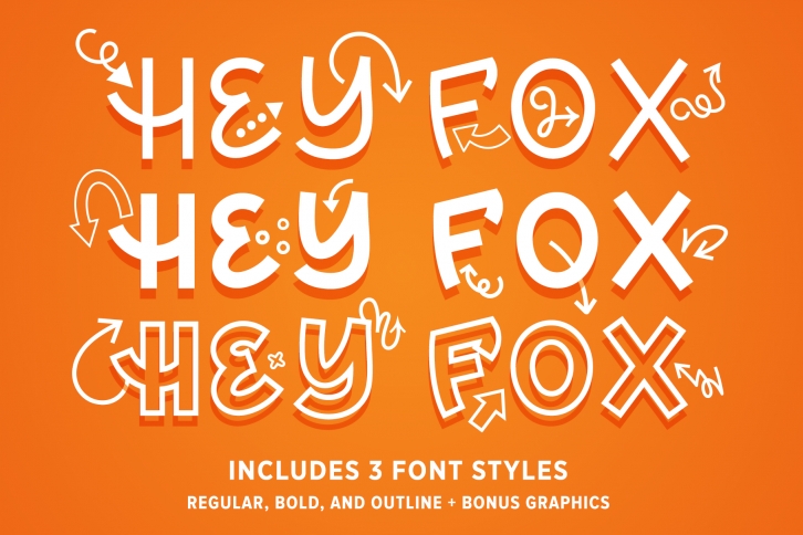 Hey Fox Font Trio Font Download