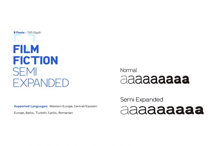 Film Fiction Semi Expanded Typeface Font Download