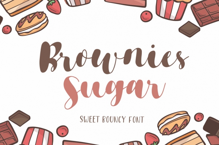 Brownies Sugar - Sweet Bouncy Font Font Download