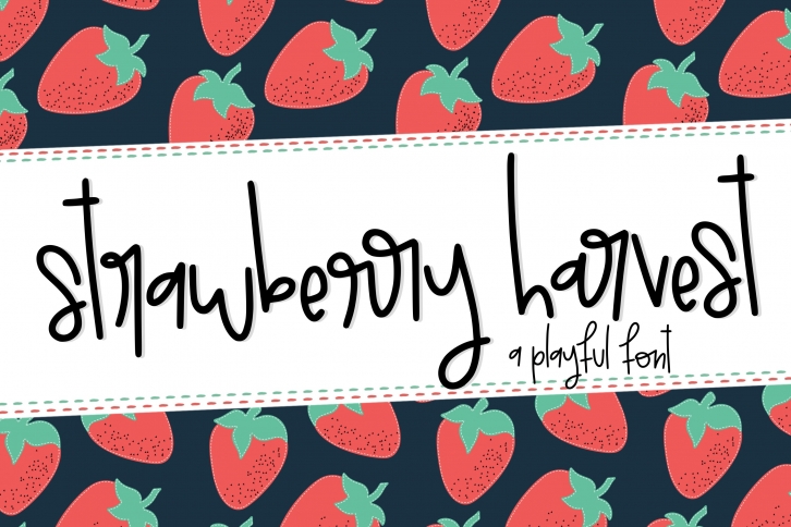 Strawberry Harvest a Playful Font Font Download