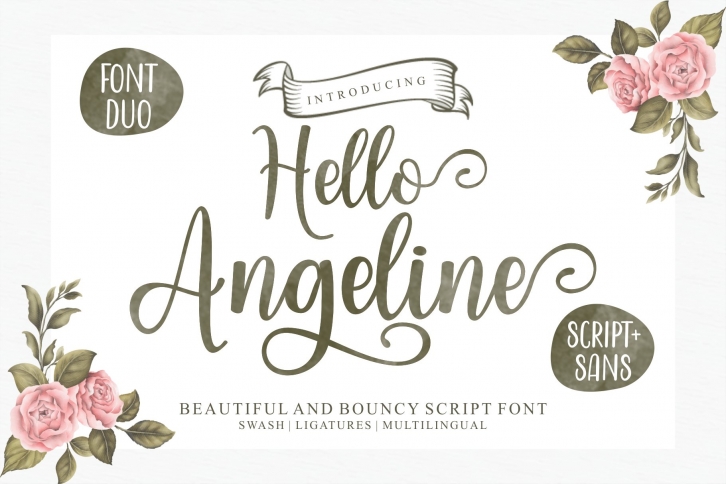 Hello Angeline Font Duo Font Download