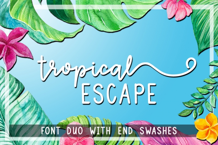 Tropical Escape - Font Duo with End Swashes Font Download