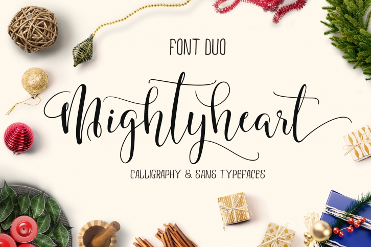 mighty heart - font duo Font Download