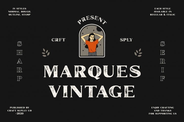 Marques Vintage Font Family Bonus Extras Font Download