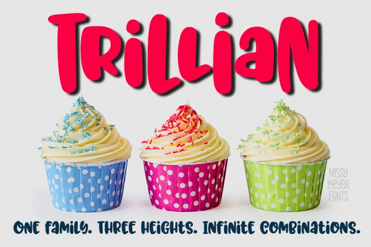 Trillian - 1 fun font, 3 heights! Font Download