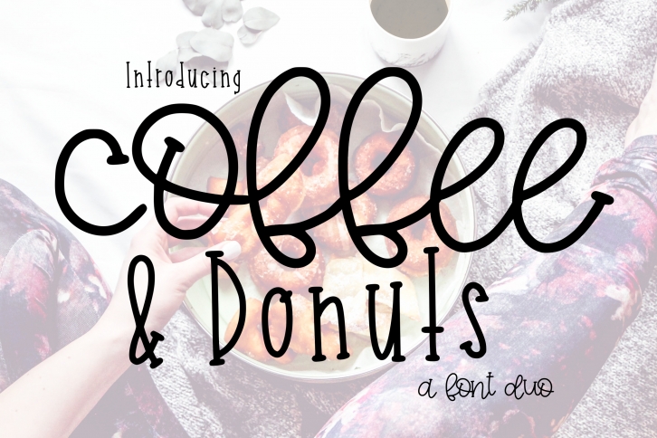 Coffee and Donuts a Font Duo Font Download