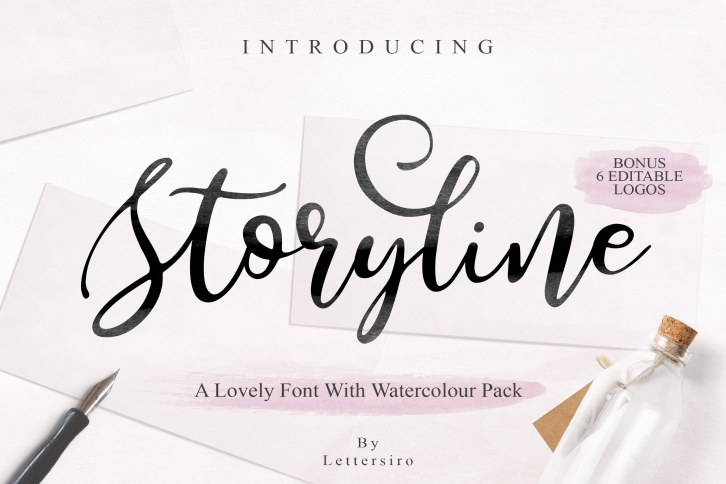 Storyline Font & Watercolour Pack Font Download