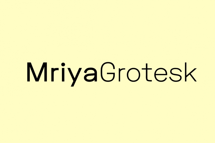Mriya Grotesk - Authentic Sans-Serif Typeface Font Download