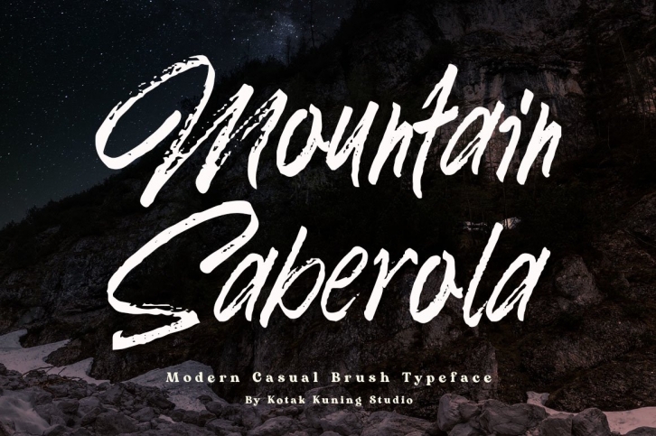 Mountain Saberola - Display Brush Font Font Download