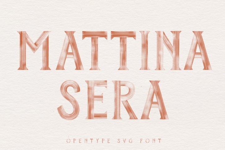 Mattina-Sera SVG font Font Download