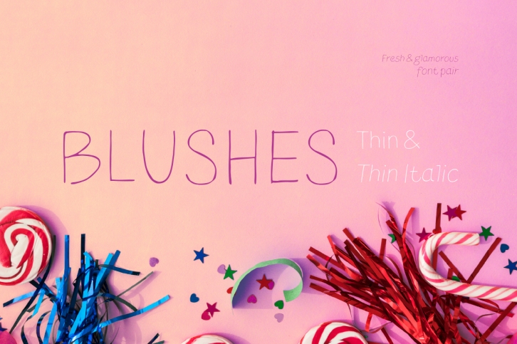 Blushes u2014 Thin & Thin Italic Font Download