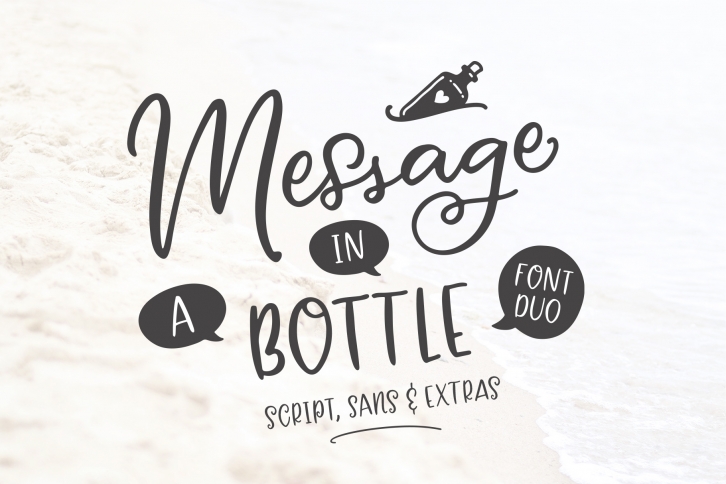 Message In A Bottle Font Duo And Extras Font Download