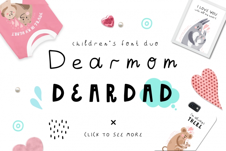 Dearmom and Deardad - Childrens font Font Download