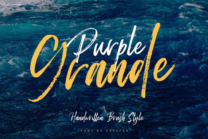 Purple Grande - Handwritten Font Font Download