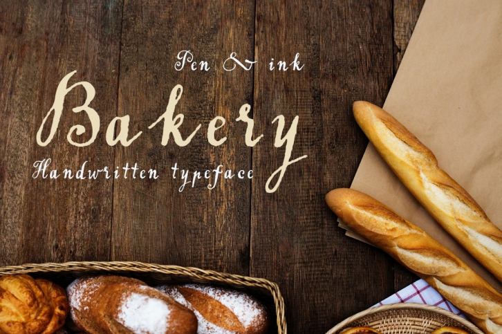 Handwritten tapeface Bakery Font Download