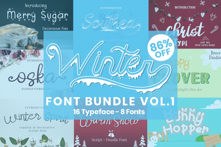 Winter Font Bundle Vol.1 Font Download