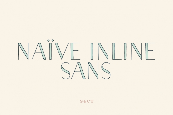 Naive Inline Sans Family Font Download