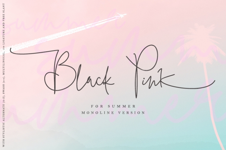 Black Pink SUmmer Font Download