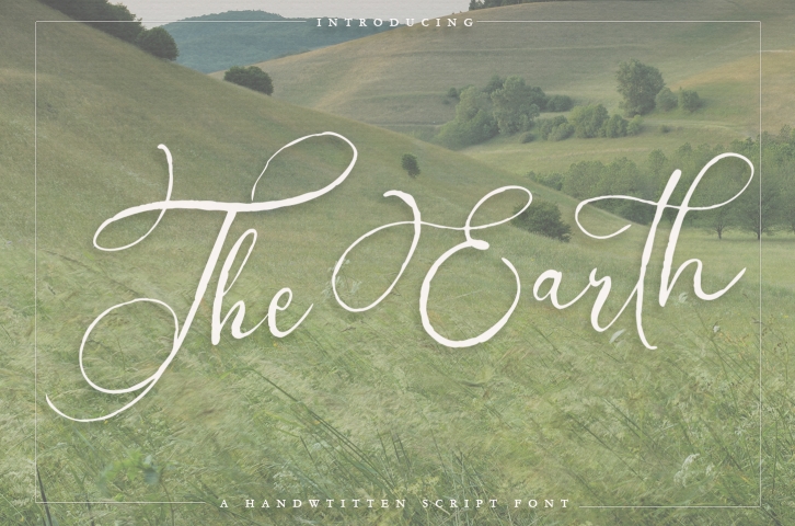 The Earth - A handwritten script font Font Download