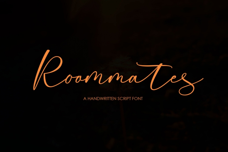 Roommates Script | Reguler & Slant Font Download
