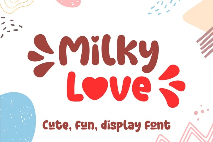 Milky Love Cute Display Font Font Download