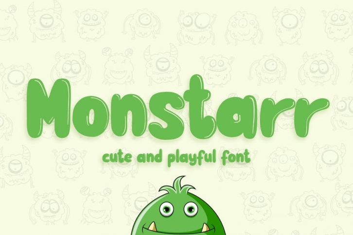 Monstarr - Cute and Playful Handmade Font Font Download
