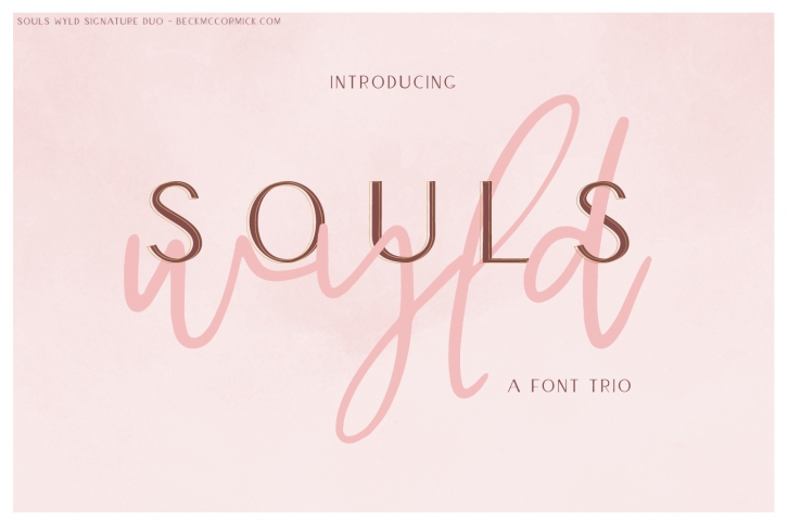 Souls Wyld Signature Script and Sans Font Trio Font Download