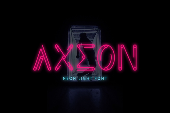 Axeon - Neon Light Font Font Download
