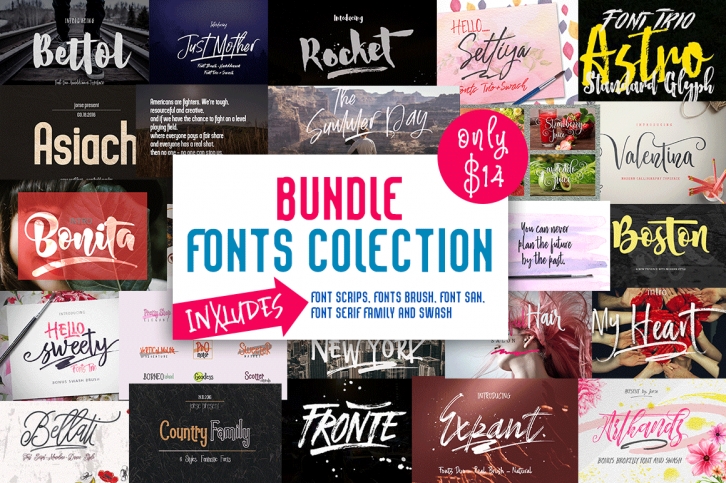 BUNDLE (Fonts Colection) Font Download