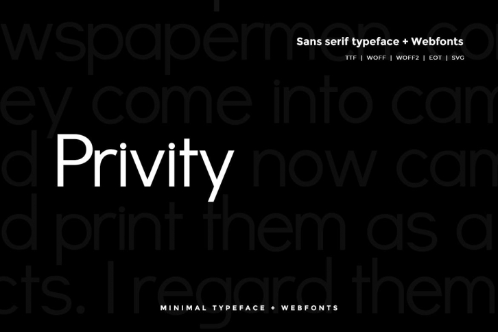 Privity - Modern Typeface WebFont Font Download