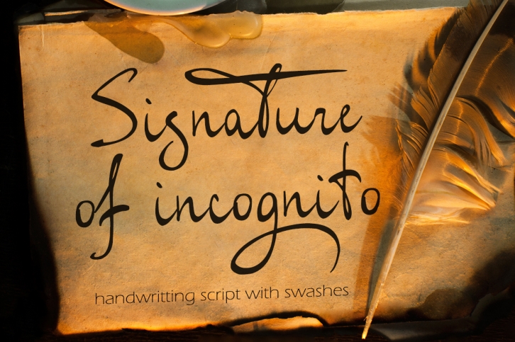 Signature of incognito Font Download