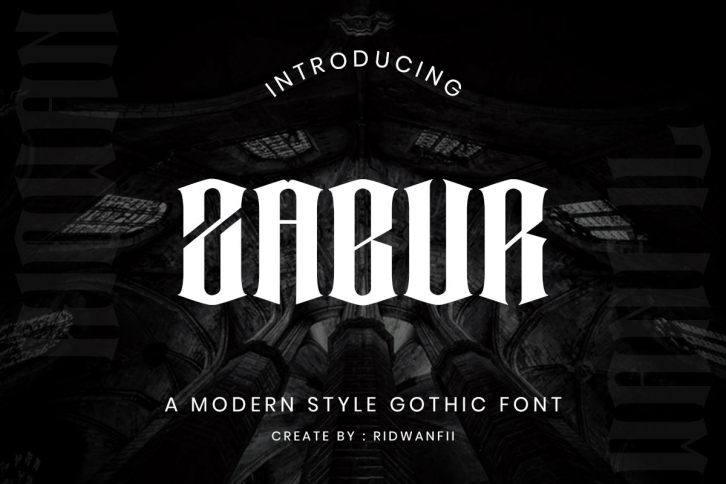 Zabur font - Modern Gothic Style Font Download