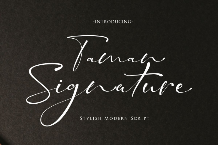 Taman Signature | Stylish Modern Script Font Download