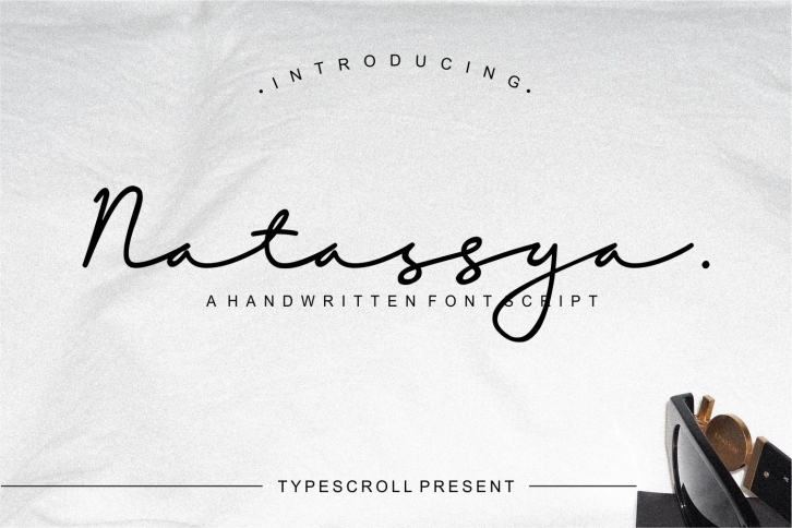 Natassyaa handwritten font script Font Download