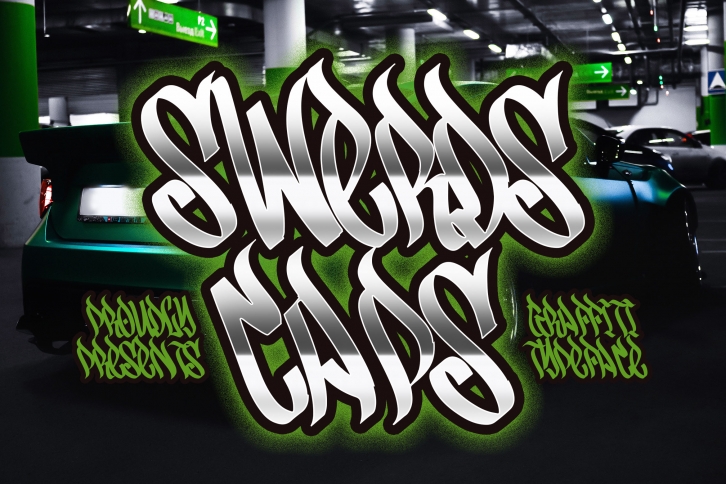 Swerds Caps - Graffiti Style Typeface Font Download
