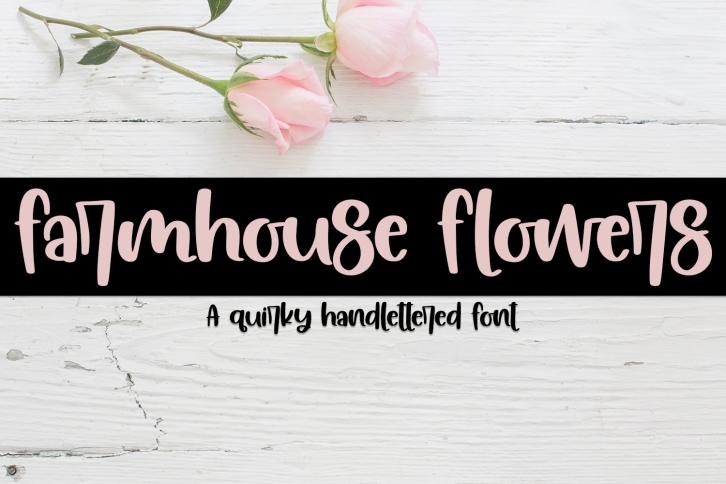 Farmhouse Flowers - A Quirky Hand-Lettered Font Font Download
