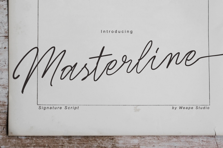 Masterline - Signature Script Font Download