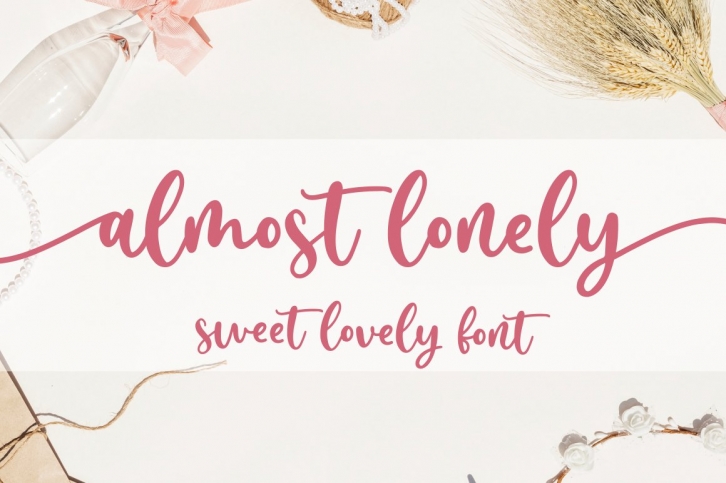 Almost Lonely - Sweet Lovely Font Font Download