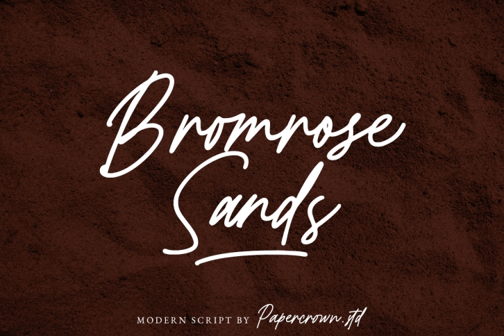 Bromrose Sands Signature Font Download
