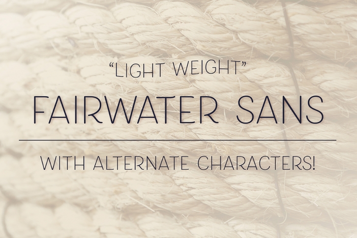 Fairwater Sans Light Font Download
