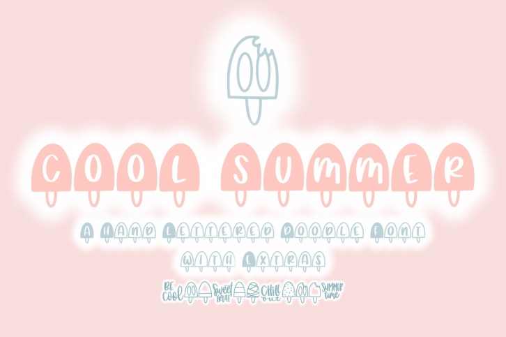 Cool Summer | Fun Hand Written Fonts with Extras | Quirky Font Download